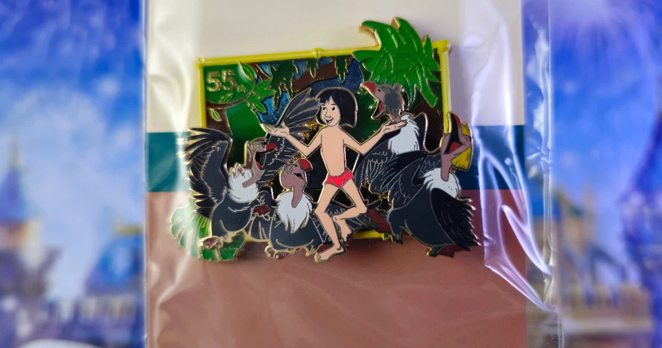 Prendedor Disney DEC - Libro de la Selva 55 Aniversario Fiesta en la Danza de los Buitres LE 250 Foto 2 de 2