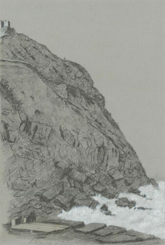 W. Jeffs - 1824 Graphite Drawing, South East Point of Scarborough Castle