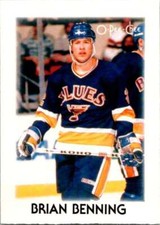 1987-88 O-Pee-Chee Minis #2 Brian Benning  St. Louis Blues V84133