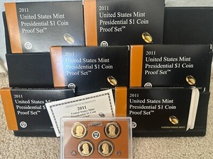 6 Set LOT of 2011-S PROOF Presidential Sets Original Boxes POPULAR!