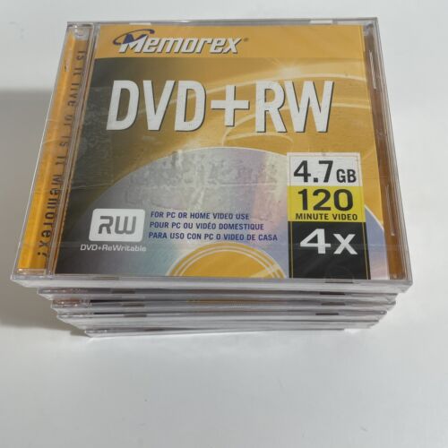 Memorex DVD+RW For PC Or Home Video Use 4.7GB 120 Minutes Each (Lot of 8) - Picture 1 of 6