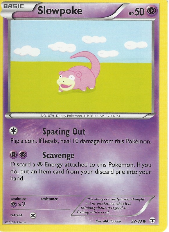 32/83 Slowpoke Common: Pokemon Trading Card Game Generations