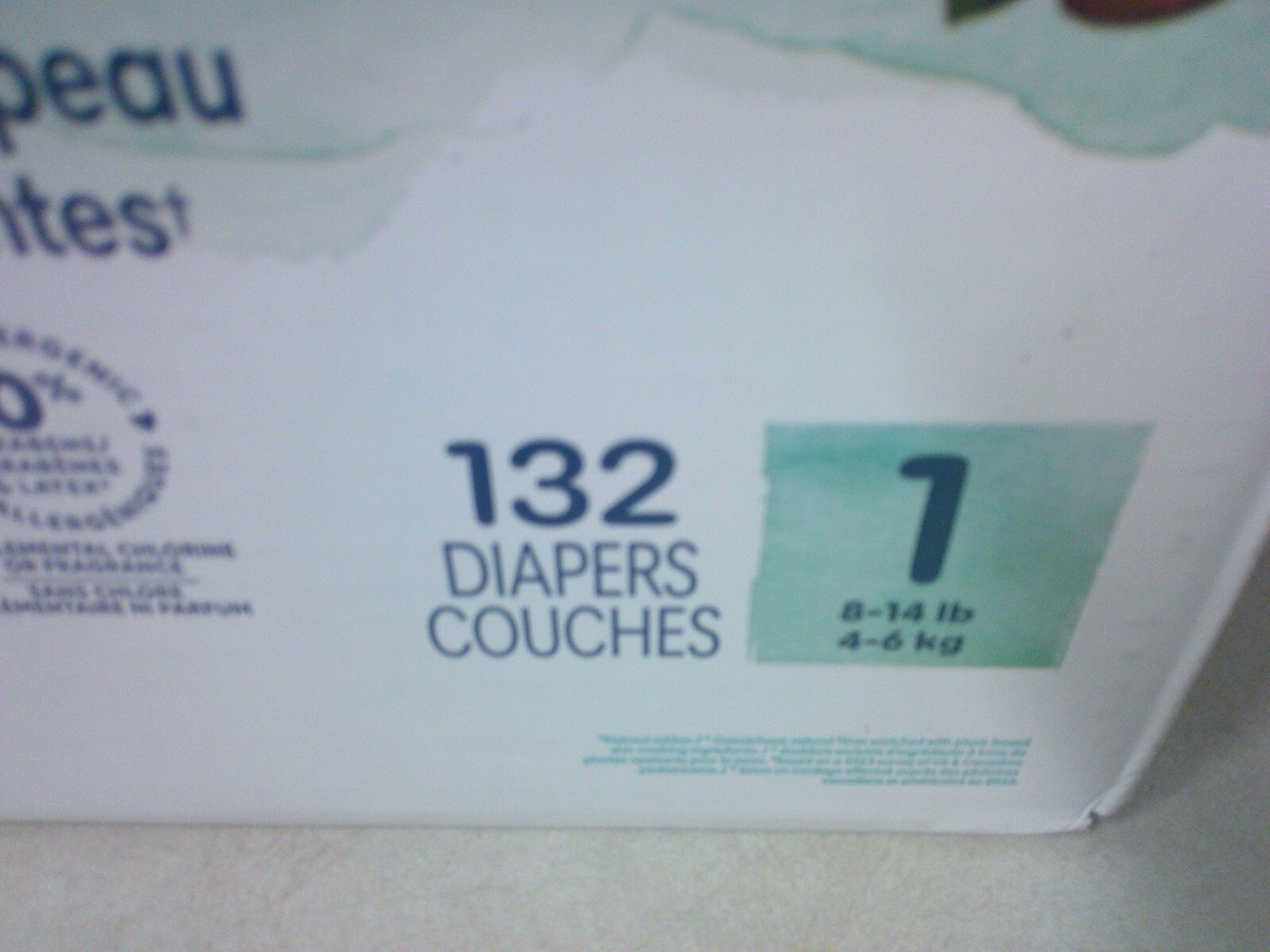 Pampers Pure Protection Size 1 Diapers -132 Pieces