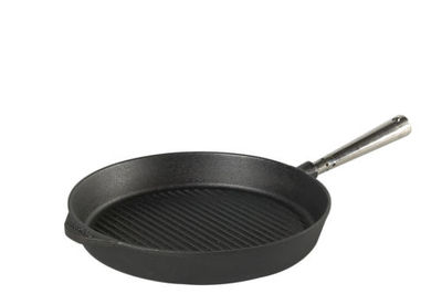 Skeppshult Grillpfanne Gusseisen Induktion Gusseisenpfanne 28 cm + Steakmesser