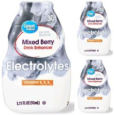 3 Pack Great Value Mixed Berry Energy Drink Enhancer 90 Servings