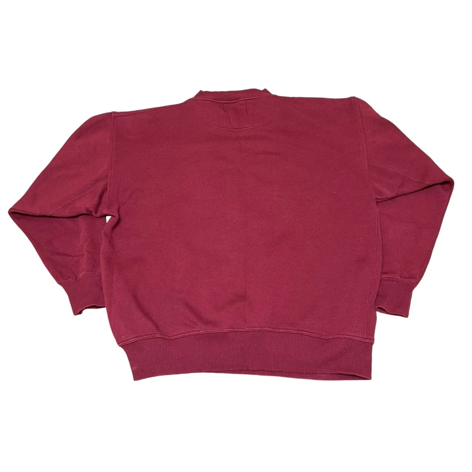 Винтажный Pebble Beach толстовка мужчин средний красный Crewneck пуловер свитер вышитый - Изображение 4 из 4