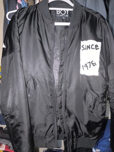 Boy London tape eagle British punk scene bomber zip jacket small/medium - Picture 2 of 8