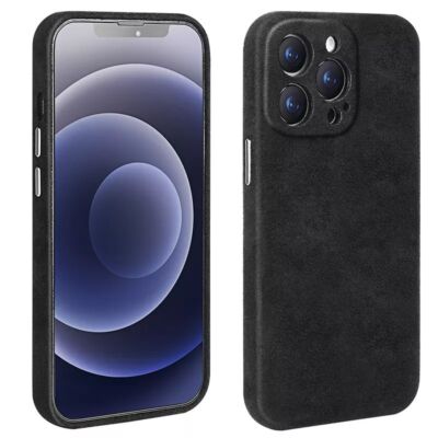 Alcantara Case für Apple iPhone 11 12 13 14 15 Pro Max Cover Schutzhülle