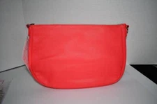 Thirty One Studio Classic in Coral With Flap in Olive Twill Stripe NWT