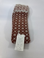 Lemon Norwegian Fair Isle Leg Warmers Soft Cozy Knit Winter