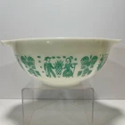 PYREX Amish Butter Print Mixing Bowl 2 1/2 Qt 443 Ovenware Cinderella Turquoise
