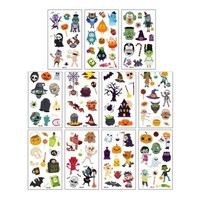 11 Blatt Halloween-Pasten, Cartoon-Aufkleber, KöRperaufkleber, Partygeschenke