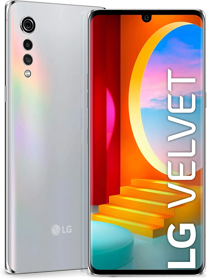 LG Velvet Dual Sim Aurora Silver 128GB LM-G910EMW Android Neu in White Box - Bild 2 von 4