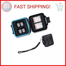 JJC 12 Slots Portable SD Micro SD Memory Card Case, Water-Resistant and Anti-Sho