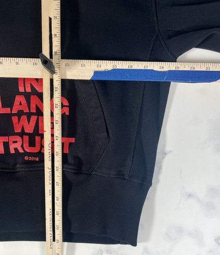 Helmut Lang ‘IN LANG WE TRUST’ Black Hoodie Size S Mens Size M Women - Picture 2 of 5