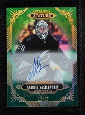 2020-21 Upper Deck Stature Green Auto 12/65 Andrei Vasilevskiy #20 Auto 1b6r