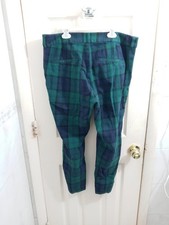 Old Navy Pixie Size Petite 14 High Rise Secret Slim Green Tartan Plaid Pants