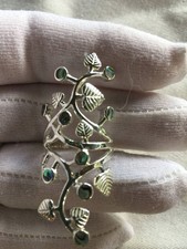 Antique Abalone Filigree Sterling Silver Ring