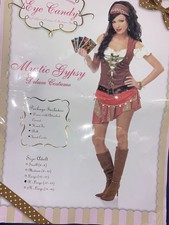 EYE CANDY MYSTIC GYPSY DELUXE FORTUNE TELLER ADULT HALLOWEEN COSTUME XL 12/14