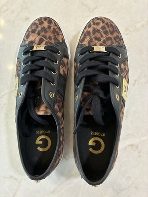 G by GUESS Women's, Size 9, Quilted Faux Animal Print, Low Top