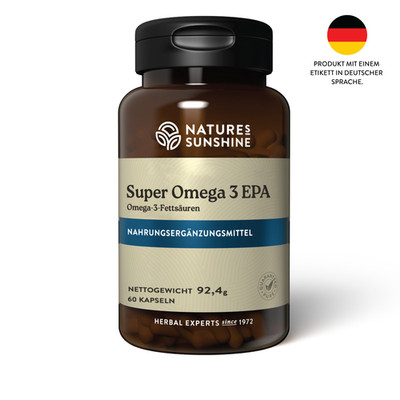 Nature's Sunshine Super Omega 3 EPA 60 Kapseln für Herz Gehirn & Sehkraft