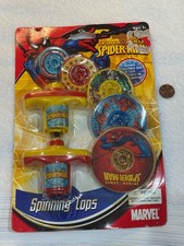 Vintage Marvel Toy Spinning Tops NIP