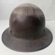 MSA Hard Hat Skullgard Full Brim Phenolic Brown Safety Helmet Industrial Vintage
