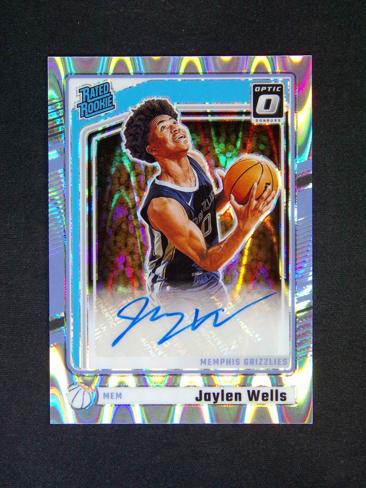 2024-25 Panini Donruss Optic Jaylen Wells #327 RC Rated Rookie Auto Optix