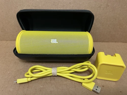 JBL Flip 2 Yellow Portable Wireless NFC Rechargeable Bluetooth Speaker w/ Case ✨