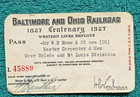 1927 Baltimore & Ohio Railroad Pass Western Lines Employee B&O Railway Centenary — photo 3