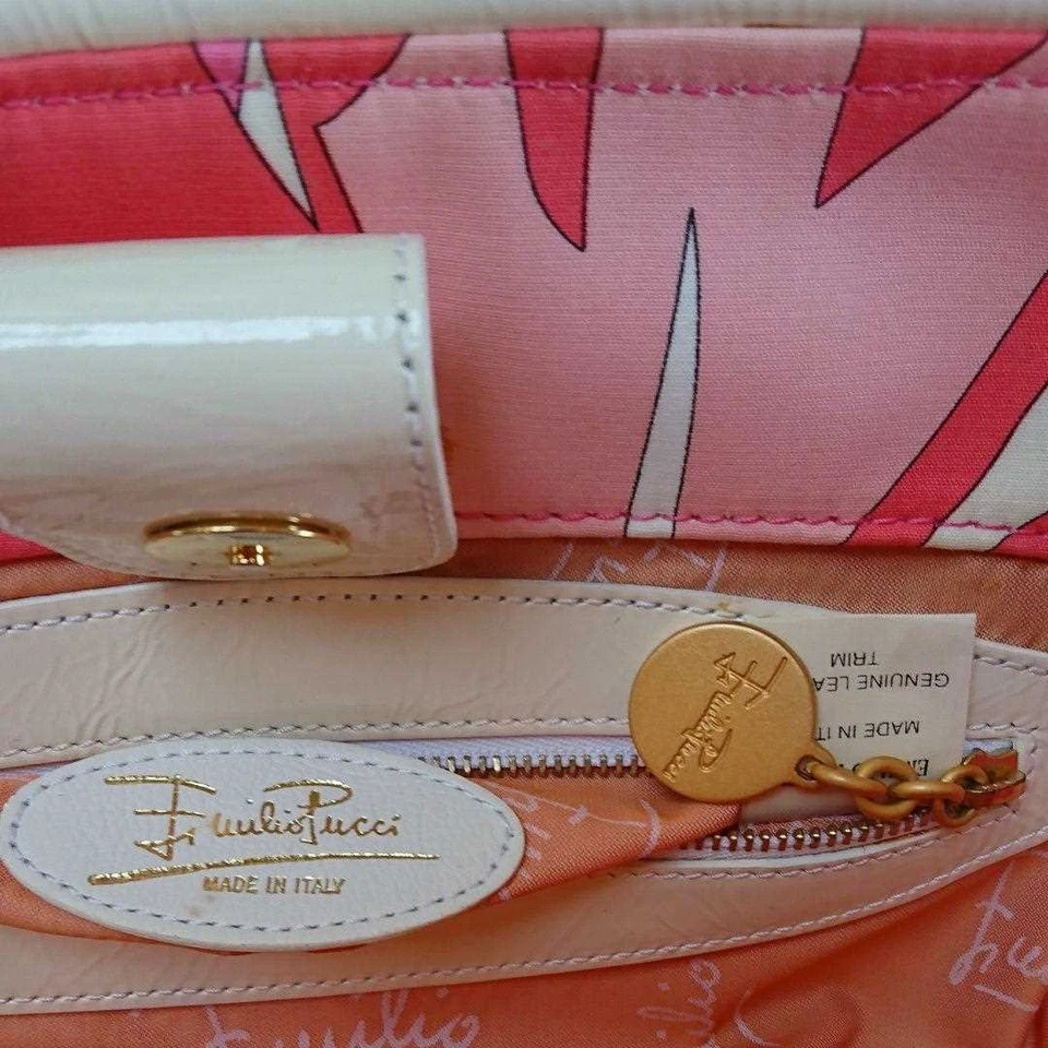 Bolso de Hombro Emilio Pucci Rosa Multicolor Para Mujer Usado De Japón Foto 3 de 4