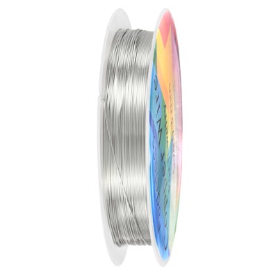 0.3 Mmx15m Jewelry Wire, 28 Gauge 49.2FT Craft Wire Copper Wire, Bright Silver