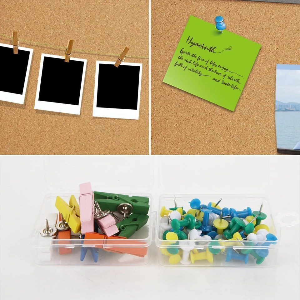 4 Packs Cork Board Bulletin Board 12"x12", Black Framed Corkboard, Small Squa... - Image 3 of 4