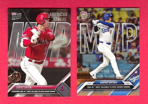 2023 & 2024 Topps Now -Official Collector Item MVP Shohei Ohtani #OS-16 & #OS-6