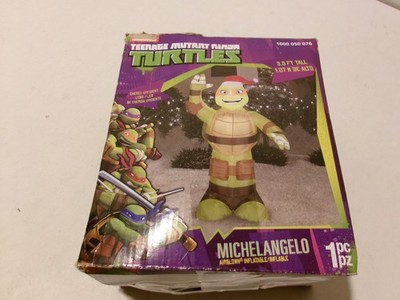 Gemmy Teenage Mutant Ninja Turtles Michelangelo Inflatable 3.5ft Tested TMNT