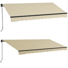 Outsunny Patio Retractable Awning Sunshade Shelter