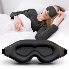 3D Travel Silk Eye Mask Sleeping Soft Padded Shade Cover Rest Relax Blindfold