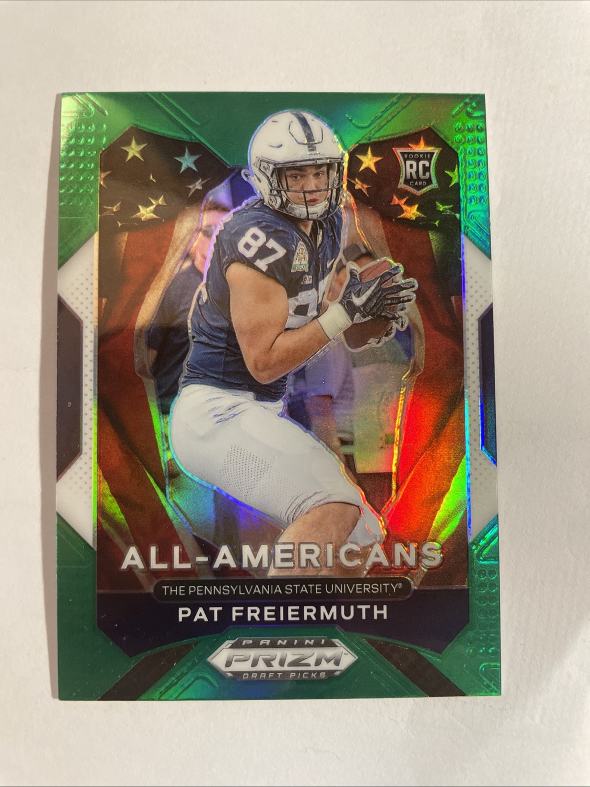 2021 Panini Prizm Draft Picks - All-American Pat Freiermuth #184 Green Prizm...