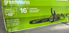 Greenworks 48V (2x24V) 16" Cordless Chainsaw with dual charger - NO Batteries
