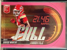 2025 Donruss Elite Football #11 Xavier Worthy Full Throttle - Pink