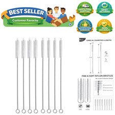 Straw Cleaner Brush Set, 8-Piece Long Cleaning Brush for Straws on Tumbler, W...