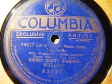 1923 Johnny DUNN ORIGINAL JAZZ BAND VAMPING SAL/ Sweet Lovin Mama COLUMBIA A3893