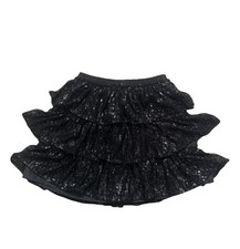 Kat And Jack Medium Size Girls 78 Sparkly Flare Skirt Sequin Black