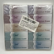 Mr. Pen Premium Large Pencil Erasers Morandi Colors Wavy Sleeve 10 pack NEW 