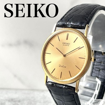 セイコー　ドルチェ　SGP30 Seiko Dolce SGP30 Men's Black Leather Quartz Watch New