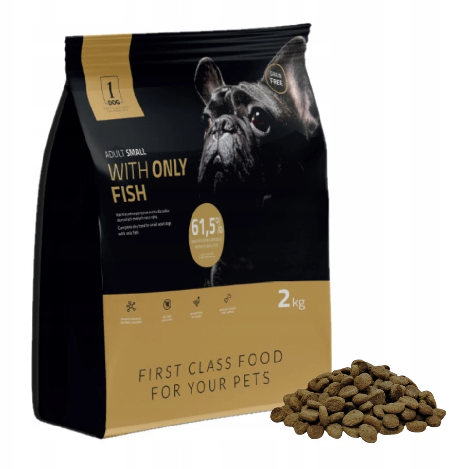 Hundefutter Trockenfutter für kleine Rassen Hunde Fisch 2kg getreidefrei 1DOG - Bild 3 von 4