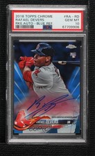 2018 Chrome Rookie Blue Refractor 10/150 Rafael Devers PSA 10 GEM MT Auto 02u0