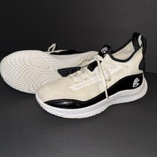 Under Armour Curry Flow 8 Shoes US Mens Size 8.5 Steph Curry Sneakers WHITE/BLK