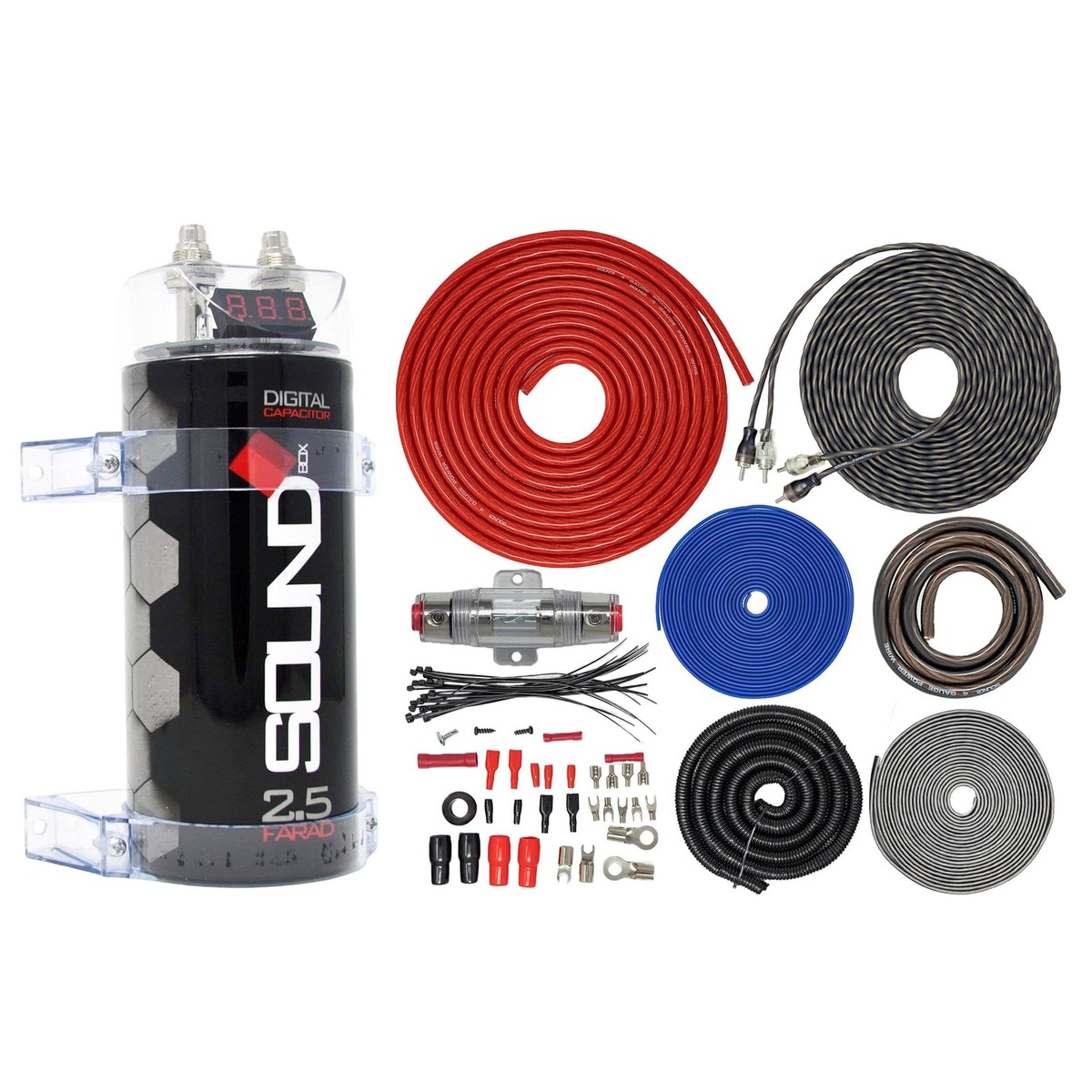 SoundBox 4 Gauge CCA Amplifier Install Wiring Amp Kit & 2.5