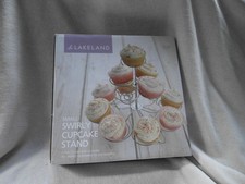 LAKELAND SWIRLY METAL CUPCAKE BUN STAND ~ HOLDS 13 ~ BOXED GOOD ORDER